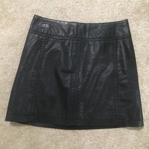 Free people leather skirt